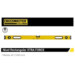 Nivel Aluminio Crossmaster Prof.Magnetico 3 Burbujas 9936048 - 1000 Mm Extra Force - comprar online