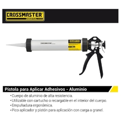 Pistola De Aluminio Crossmaster P/Aplicar Adhesivos 9936808 - 280 Mm - 11" Caja Cerrada - comprar online