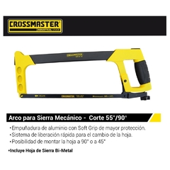 Arco De Sierra Crossmaster P/Mecanico Corte 55º/90º 9940056 - 305 Mm - comprar online