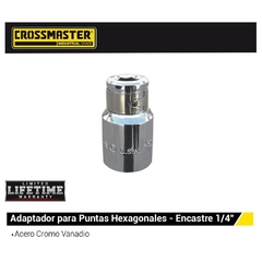 Adaptador Crossmaster P/Puntas Exagonales 9942214 - 1/4" H X 6.3 Mm - comprar online