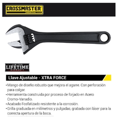 Llave Ajustable Crossmaster L= 152 Mm Max Force 9943050 - 6" - comprar online