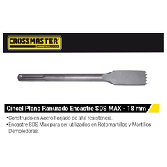 Cincel Plano De Ranurar Crossmaster Sds Max 9969672 - 38 X 280 Mm - comprar online