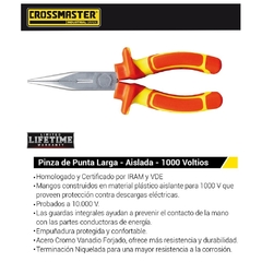 Pinza Aislada Crossmaster Punta M. Caña 1000 Volts 9969868 - 8" - comprar online