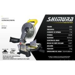 Ingleteadora Shimura Sh-S10 1650 Watts - 250 Mm - comprar online