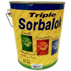 Triple Convertidor y Esmalte Sorbalok Negro Satinado 4 Lts. - comprar online
