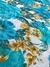 Tecido Gorgurinho Floral Azul - comprar online