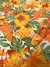 Tecido Gorgurinho Floral Tropical Laranja - comprar online