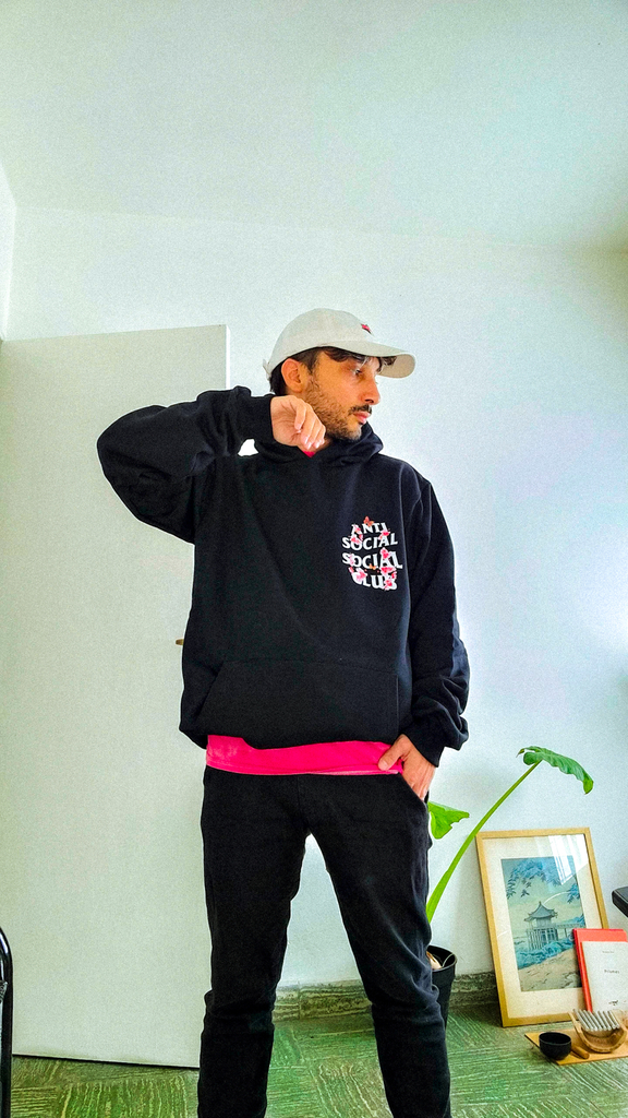 Anti social social club sakura hoodie top