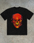 Remera V lone Skull Calavera Fuego