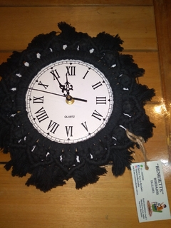 RELOJ DECO en Macramé