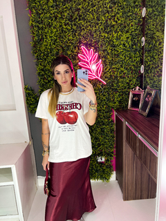 T shirt cherries red sweet oversize-plus (off white) na internet