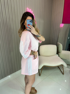 CONJUNTO Camila listra adds MOLETinho (rosa bebe) - comprar online