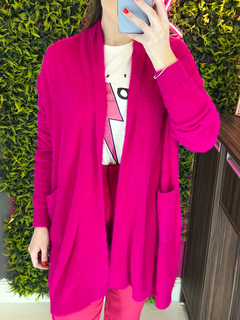 CARDIGAN Jacque tricot fio + angora (pink) - Jordanna Galia Store
