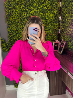 CROPPED camisa crepe duna (pink) na internet