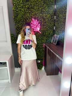 T shirt pink mood oversize-plus (off white) - comprar online