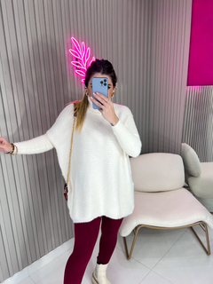 BLUSA/PONCHO Mylena TRICOT angorá (off white) - Jordanna Galia Store