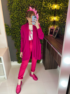 CARDIGAN Jacque tricot fio + angora (pink) na internet