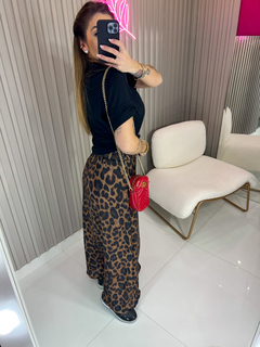 Imagem do SAIA animal print acetinada alongada