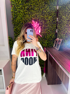T shirt pink mood oversize-plus (off white) - loja online