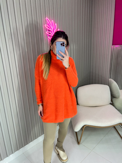 Imagem do BLUSA/PONCHO Mylena TRICOT angorá (laranja)