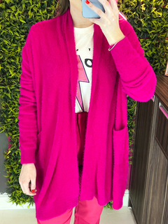 CARDIGAN Jacque tricot fio + angora (pink) - loja online