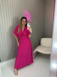 VESTIDO Clara manga viscolynho (pink) - Jordanna Galia Store