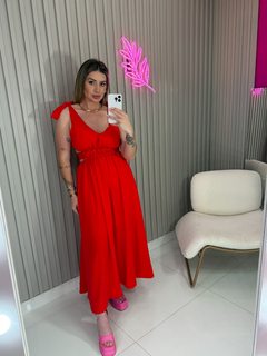 VESTIDO Mykonos crepe (vermelho) - loja online