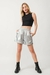 Irena Faux Leather Shorts - Silver