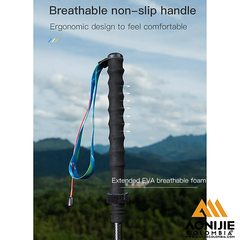 Bastones trekking fibra de carbono plegables 150g para altura 1,70m a 1,80m E4202 par - AONIJIE - comprar online