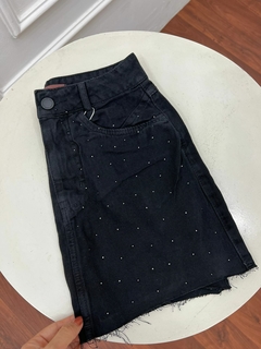 Saia Jeans Black C/ Brilho - comprar online