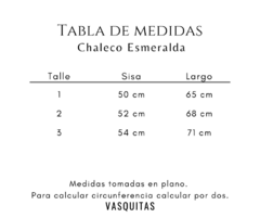 Imagen de CHALECO ESMERALDA NEGRO