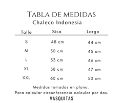 Imagen de CHALECO INDONESIA NEGRO