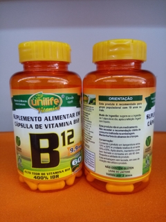 VITAMINA B12 UNILIFE - 60 CAPSÚLAS DE 450mg