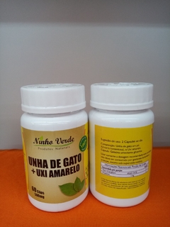 UNHA DE GATO + UXI AMARELO - NINHO VERDE 60 CAPSÚLAS DE 500mg