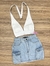 Cropped Jeans Perola Branco Sal e Pimenta Ref 2210 - loja online