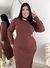 VESTIDO PATRICIA LONGO PLUS SIZE CANELADO PREMIUM na internet