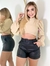 Shorts Flavia cinto fixo Couro Fake - comprar online