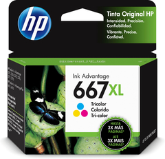 Cartucho de tinta inkjet original HP 667XL - 3YM80AL