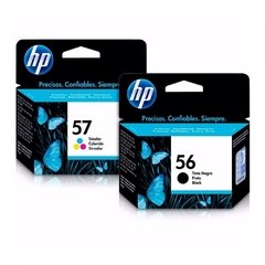 Cartuchos de tinta inkjet originales HP 56 + 57 (Delivery Pack negro + color)