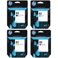 Cartuchos de tinta inkjet originales HP 82 (Delivery Pack 4 colores)