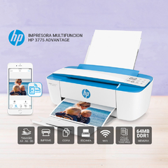 Impresora multifunción HP Deskjet ink Advantage 3775 All In One