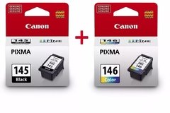 Cartuchos de tinta inkjet originales Canon 145 PG-145 + 146 CL-146 (Delivery pack negro + color)