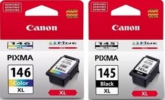 Cartuchos de tinta inkjet originales Canon 145 PG-145XL + 146 CL-146XL (Delivery pack negro + color)