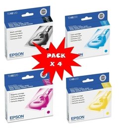 Cartuchos de tinta inkjet originales Epson T048 (Delivery Pack 4 colores)