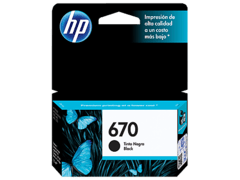Cartucho de tinta inkjet original HP 670 - CZ113AL