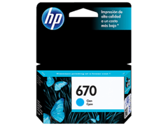 Cartucho de tinta inkjet original HP 670 - CZ114AL