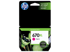 Cartucho de tinta inkjet original HP 670XL - CZ119AL