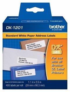 Cinta para rotular original Brother DK-1201 (negro sobre fondo blanco) 29mm X 90mm
