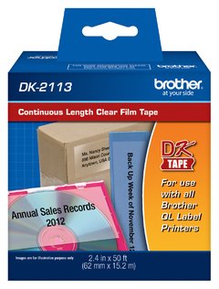 Cinta para rotular original Brother DK-2113 (rollo continuo transparente) 62mm