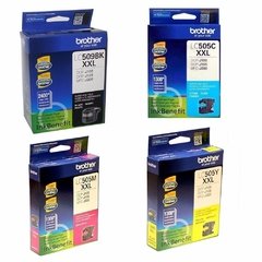 Cartuchos de tinta inkjet originales Brother LC505 + LC509BK (Delivery Pack x 4)